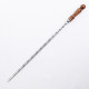 Stainless skewer 670*12*3 mm with wooden handle в Курске