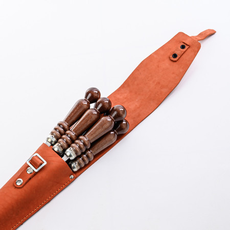 A set of skewers 670*12*3 mm in an orange leather case в Курске