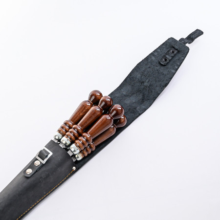 A set of skewers 670*12*3 mm in a black leather case в Курске