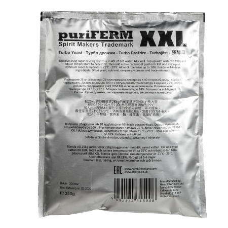 Turbo yeast alcohol "PuriFerm XXL" (350 gr) в Курске